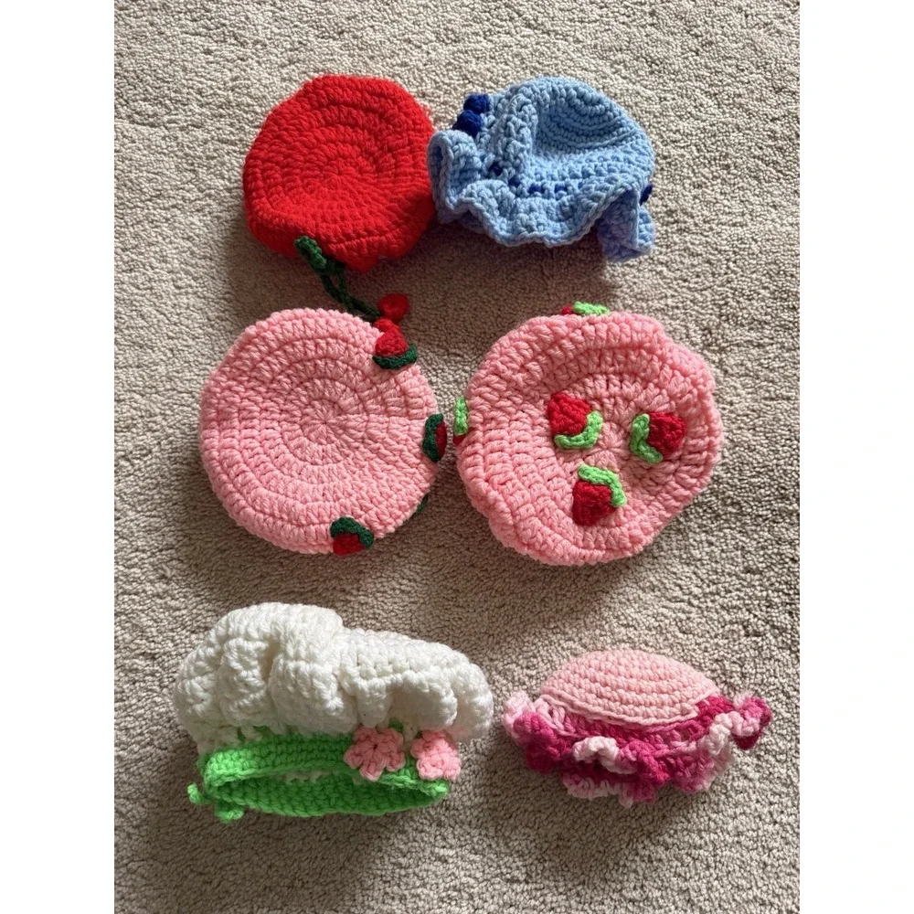 Vintage‎ Strawberry Shortcake and Blueberry Muffin Crocheted Dolls